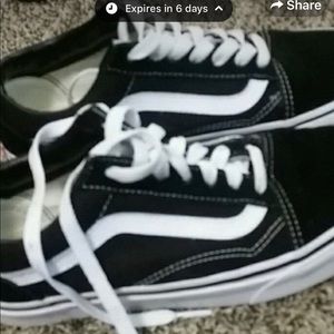 Black and white vans